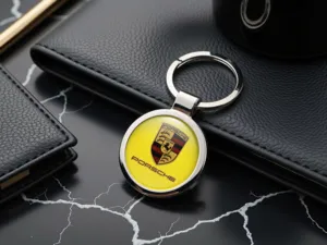 Porsche Portachiavi Personalizzato Logo Premium su Misura